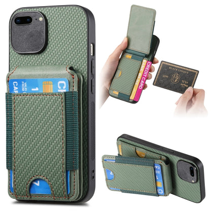 Carbon Fiber Vertical Flip Wallet Stand Phone Case, For iPhone XR, For iPhone XS Max, For iPhone 7 Plus / 8 Plus, For iPhone 6 Plus / 6s Plus