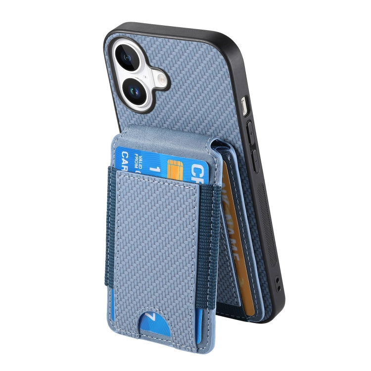 Carbon Fiber Vertical Flip Wallet Stand Phone Case