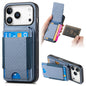 Carbon Fiber Vertical Flip Wallet Stand Phone Case