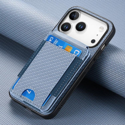 Carbon Fiber Vertical Flip Wallet Stand Phone Case