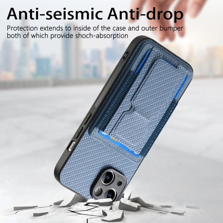 Carbon Fiber Fold Stand Elastic Card Bag Phone Case, For iPhone XR, For iPhone XS Max, For iPhone 7 Plus / 8 Plus, For iPhone 6 Plus / 6s Plus