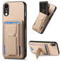 Carbon Fiber Fold Stand Elastic Card Bag Phone Case, For iPhone XR, For iPhone XS Max, For iPhone 7 Plus / 8 Plus, For iPhone 6 Plus / 6s Plus