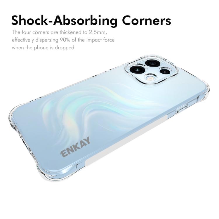 ENKAY Hat-Prince Transparent TPU Shockproof Phone Case, For OPPO Reno16 Pro 5G Global, For OPPO Reno16 5G Global, For OPPO A6c 4G Global, For OPPO Reno15 F Global, For OPPO Reno15 Global, For OPPO Find X9, For OPPO Find X9 Pro, For OPPO A5 5G Global   ...
