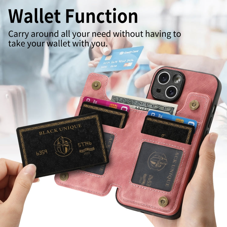 Retro Leather Zipper Wallet Back Phone Case