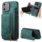 Retro Leather Zipper Wallet Back Phone Case