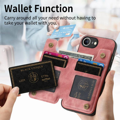 Retro Leather Zipper Wallet Back Phone Case, For iPhone 16e, For iPhone 16 Pro Max, For iPhone 16 Pro, For iPhone 16 Plus