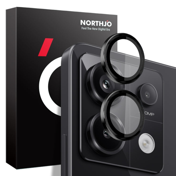 NORTHJO Camera LensCD Vein Metal Ring Tempered Glass Film