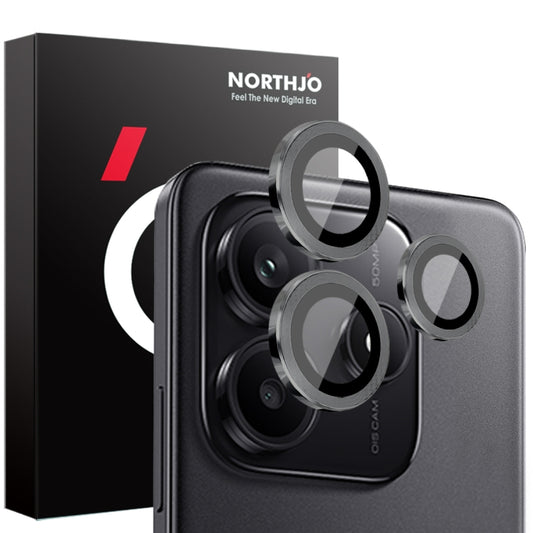 NORTHJO Camera LensCD Vein Metal Ring Tempered Glass Film