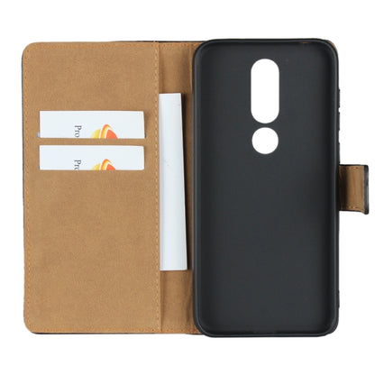 Leather Horizontal Flip Holster for Nokia X6 2018 ，with Magnetic Clasp and Bracket and Card Slot and Wallet