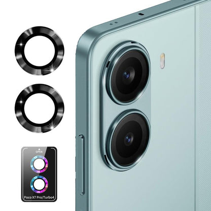 ENKAY Hat-Prince 9H Rear Camera Lens Aluminium Alloy Tempered Glass Film, For Xiaomi Poco F7 Pro / F7 Ultra, For Xiaomi Poco X7 Pro / Redmi Turbo 4, For Redmi K80 / K80 Pro, For Redmi 13 4G / 5G, For Xiaomi Poco X7