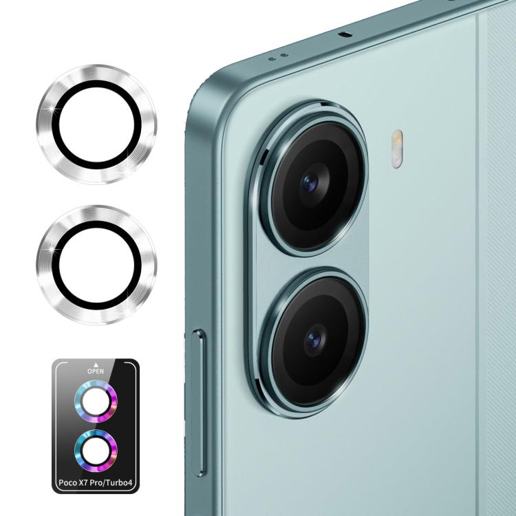 ENKAY Hat-Prince 9H Rear Camera Lens Aluminium Alloy Tempered Glass Film, For Xiaomi Poco F7 Pro / F7 Ultra, For Xiaomi Poco X7 Pro / Redmi Turbo 4, For Redmi K80 / K80 Pro, For Redmi 13 4G / 5G, For Xiaomi Poco X7