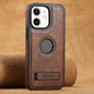 Suteni G2 Magsafe Oil Wax Leather Back Phone Case with Holder, For iPhone 14, For iPhone 14 Pro, For iPhone 14 Pro Max, For iPhone 13 Pro Max, For iPhone 13 Pro, For iPhone 13, For iPhone 12, For iPhone 12 Pro Max