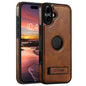 Suteni G2 Magsafe Oil Wax Leather Back Phone Case with Holder, For iPhone 18, For iPhone 18 Pro, For iPhone 18 Pro Max, For iPhone 17 Pro Max, For iPhone 17 Pro, For iPhone 17, For iPhone Air, For iPhone 16 Pro Max