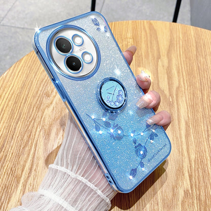 Gradient Glitter Immortal Flower Ring All-inclusive Phone Case, For vivo S18 Pro, For vivo S18E, For vivo S18, For vivo Y100i, For vivo Y78+