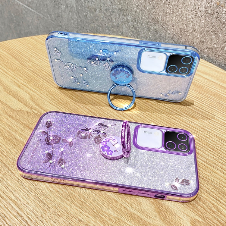 Gradient Glitter Immortal Flower Ring All-inclusive Phone Case, Series 1