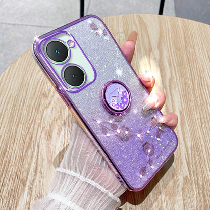 Gradient Glitter Immortal Flower Ring All-inclusive Phone Case, For vivo Y300 Pro, For vivo S19 Pro, For vivo S19, For vivo Y28 4G, For vivo X100 Ultra, For vivo Y03 4G Global, For vivo iQOO Neo9 Pro, For vivo iQOO Neo9