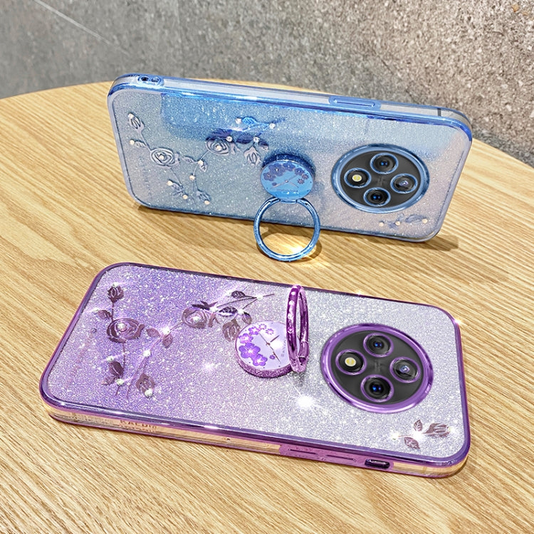 Gradient Glitter Immortal Flower Ring All-inclusive Phone Case, For vivo Y300 Pro, For vivo S19 Pro, For vivo S19, For vivo Y28 4G, For vivo X100 Ultra, For vivo Y03 4G Global, For vivo iQOO Neo9 Pro, For vivo iQOO Neo9