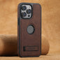 Suteni G2 Magsafe Litchi Texture Leather Back Phone Case with Holder, For iPhone 14, For iPhone 14 Pro, For iPhone 14 Pro Max, For iPhone 13 Pro Max, For iPhone 13 Pro, For iPhone 13, For iPhone 12, For iPhone 12 Pro Max