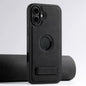 Suteni G2 Magsafe Litchi Texture Leather Back Phone Case with Holder, For iPhone 16 Pro, For iPhone 16 Plus, For iPhone 16, For iPhone 15 Pro Max, For iPhone 15 Pro, For iPhone 15 Plus, For iPhone 15, For iPhone 14 Plus