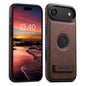 Suteni G2 Magsafe Litchi Texture Leather Back Phone Case with Holder, For iPhone 18, For iPhone 18 Pro, For iPhone 18 Pro Max, For iPhone 17 Pro Max, For iPhone 17 Pro, For iPhone 17, For iPhone Air, For iPhone 16 Pro Max
