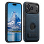 Suteni G2 Magsafe Litchi Texture Leather Back Phone Case with Holder, For iPhone 18, For iPhone 18 Pro, For iPhone 18 Pro Max, For iPhone 17 Pro Max, For iPhone 17 Pro, For iPhone 17, For iPhone Air, For iPhone 16 Pro Max