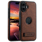 Suteni G2 Magsafe Litchi Texture Leather Back Phone Case with Holder, For iPhone 18, For iPhone 18 Pro, For iPhone 18 Pro Max, For iPhone 17 Pro Max, For iPhone 17 Pro, For iPhone 17, For iPhone Air, For iPhone 16 Pro Max