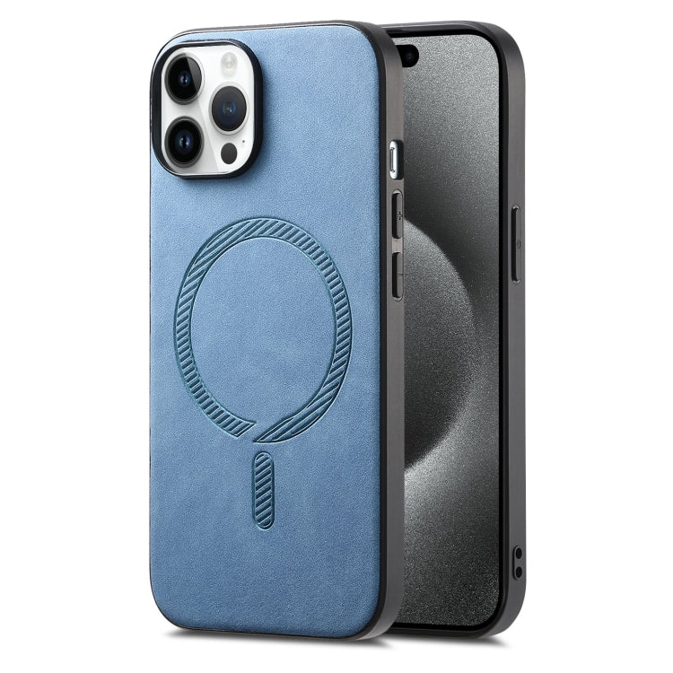 Solid Color Retro Magsafe PU Back Cover Phone Case, For iPhone 15 Pro Max, For iPhone 15 Pro, For iPhone 15 Plus