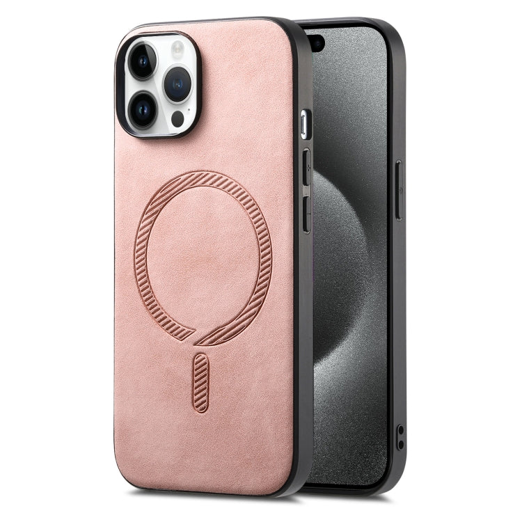 Solid Color Retro Magsafe PU Back Cover Phone Case, For iPhone 15 Pro Max, For iPhone 15 Pro, For iPhone 15 Plus