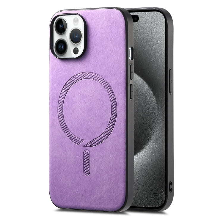 Solid Color Retro Magsafe PU Back Cover Phone Case, For iPhone 15 Pro Max, For iPhone 15 Pro, For iPhone 15 Plus