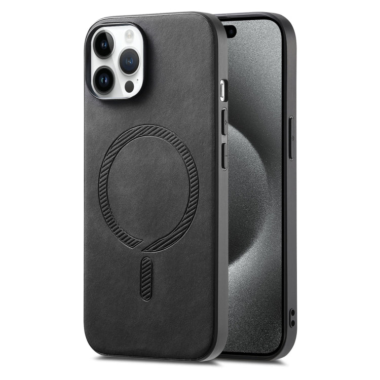Solid Color Retro Magsafe PU Back Cover Phone Case, For iPhone 15 Pro Max, For iPhone 15 Pro, For iPhone 15 Plus