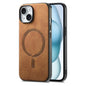 Solid Color Retro Magsafe PU Back Cover Phone Case, For iPhone 15, For iPhone 14 Plus, For iPhone 14