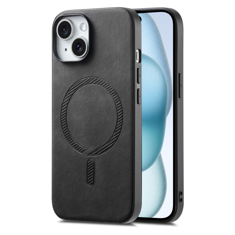 Solid Color Retro Magsafe PU Back Cover Phone Case, For iPhone 15, For iPhone 14 Plus, For iPhone 14