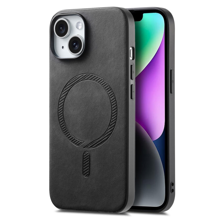 Solid Color Retro Magsafe PU Back Cover Phone Case, For iPhone 15, For iPhone 14 Plus, For iPhone 14