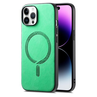 Solid Color Retro Magsafe PU Back Cover Phone Case, For iPhone 14 Pro, For iPhone 14 Pro Max, For iPhone 7 / 8 / SE 2022