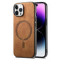 Solid Color Retro Magsafe PU Back Cover Phone Case, For iPhone 14 Pro, For iPhone 14 Pro Max, For iPhone 7 / 8 / SE 2022