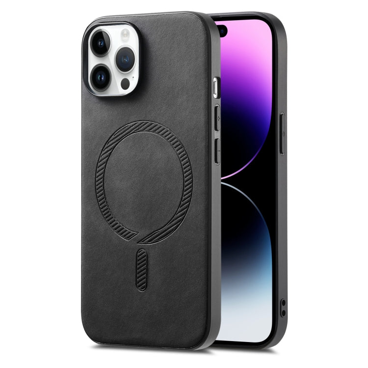Solid Color Retro Magsafe PU Back Cover Phone Case, For iPhone 14 Pro, For iPhone 14 Pro Max, For iPhone 7 / 8 / SE 2022
