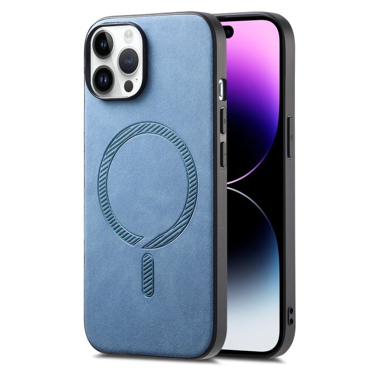 Solid Color Retro Magsafe PU Back Cover Phone Case, For iPhone 14 Pro, For iPhone 14 Pro Max, For iPhone 7 / 8 / SE 2022