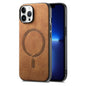 Solid Color Retro Magsafe PU Back Cover Phone Case, For iPhone 13 Pro Max, For iPhone 13 Pro, For iPhone 13