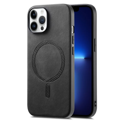 Solid Color Retro Magsafe PU Back Cover Phone Case, For iPhone 13 Pro Max, For iPhone 13 Pro, For iPhone 13
