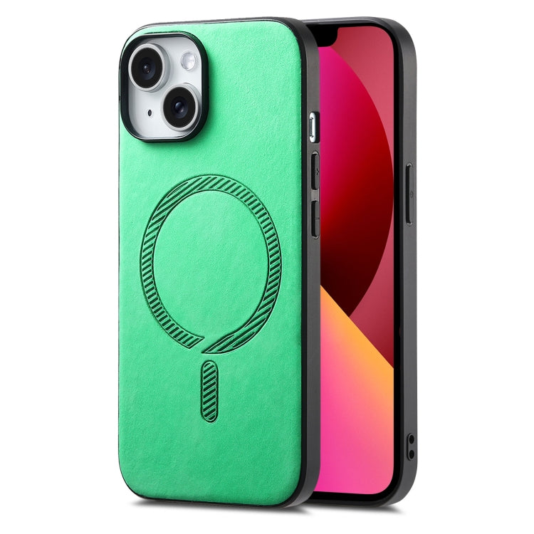 Solid Color Retro Magsafe PU Back Cover Phone Case, For iPhone 13 Pro Max, For iPhone 13 Pro, For iPhone 13