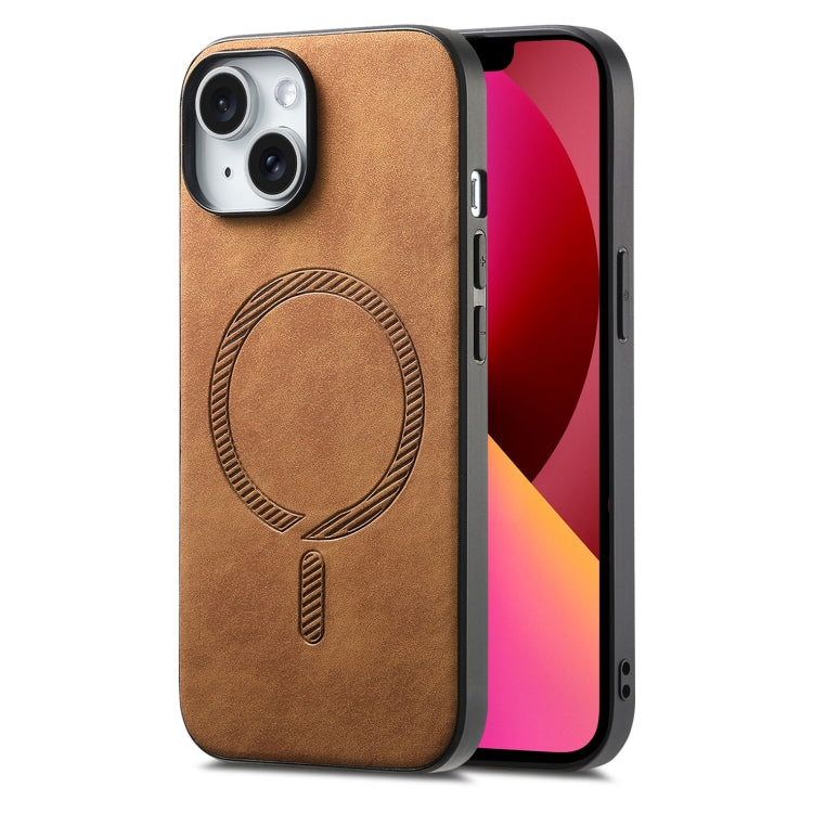 Solid Color Retro Magsafe PU Back Cover Phone Case, For iPhone 13 Pro Max, For iPhone 13 Pro, For iPhone 13
