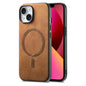 Solid Color Retro Magsafe PU Back Cover Phone Case, For iPhone 13 Pro Max, For iPhone 13 Pro, For iPhone 13