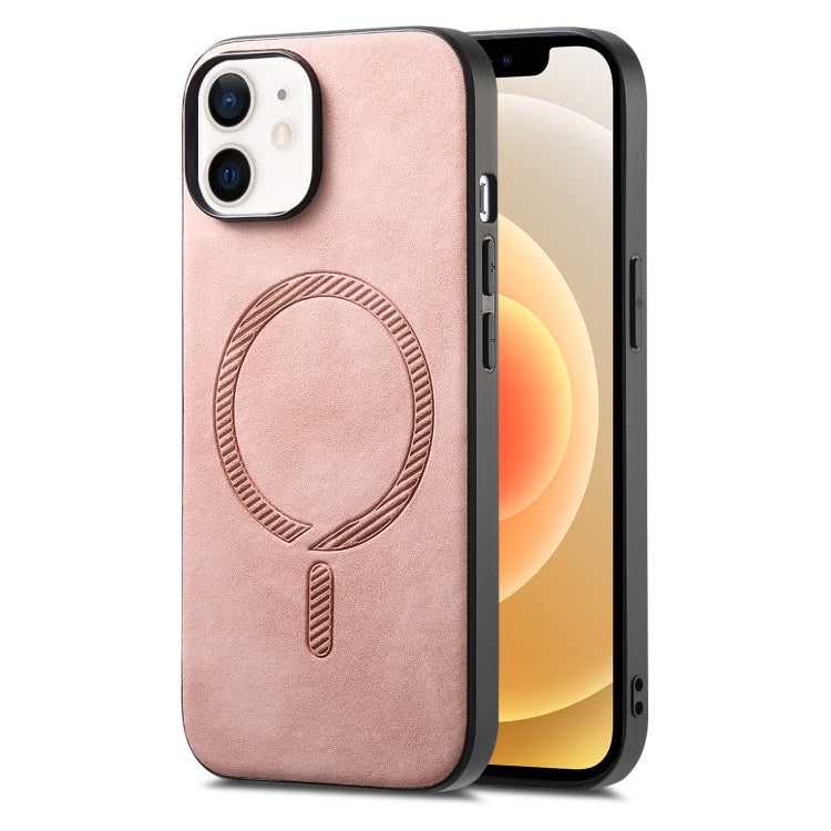 Solid Color Retro Magsafe PU Back Cover Phone Case, For iPhone 12, For iPhone 12 Pro Max, For iPhone 12 Pro