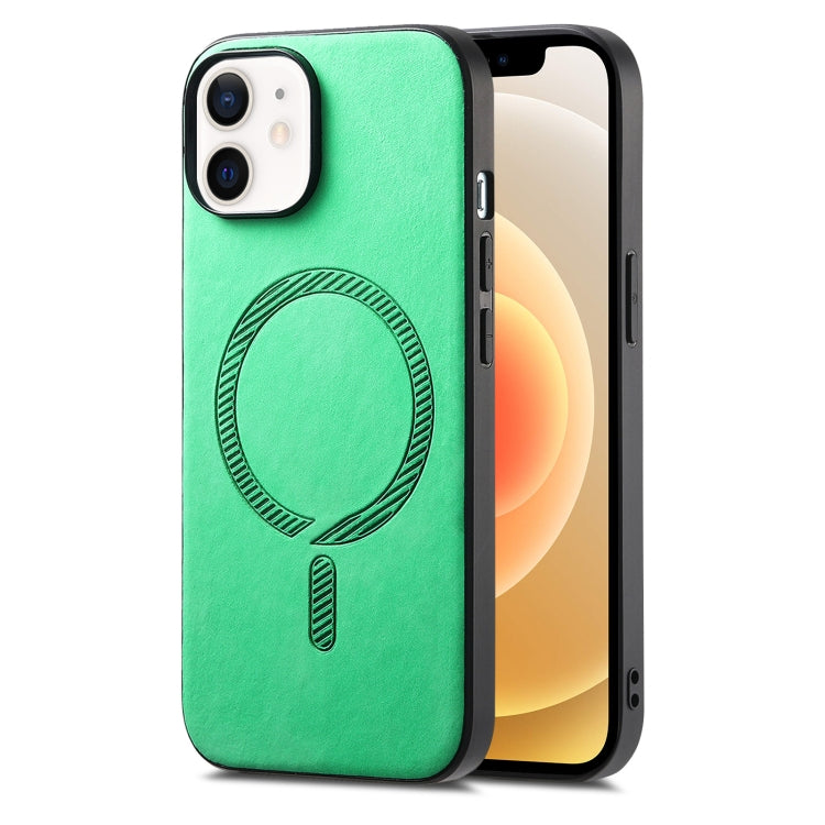 Solid Color Retro Magsafe PU Back Cover Phone Case, For iPhone 12, For iPhone 12 Pro Max, For iPhone 12 Pro