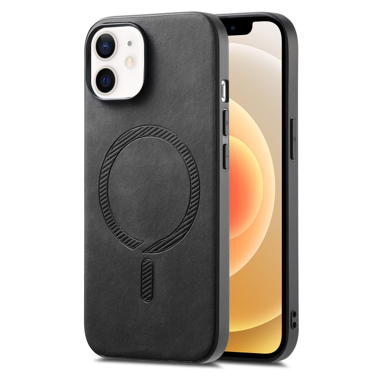 Solid Color Retro Magsafe PU Back Cover Phone Case, For iPhone 12, For iPhone 12 Pro Max, For iPhone 12 Pro