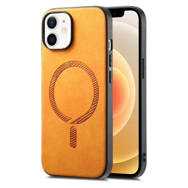 Solid Color Retro Magsafe PU Back Cover Phone Case, For iPhone 12, For iPhone 12 Pro Max, For iPhone 12 Pro