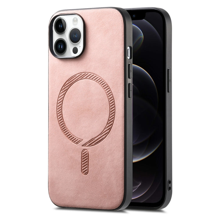 Solid Color Retro Magsafe PU Back Cover Phone Case, For iPhone 12, For iPhone 12 Pro Max, For iPhone 12 Pro