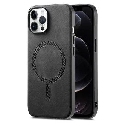 Solid Color Retro Magsafe PU Back Cover Phone Case, For iPhone 12, For iPhone 12 Pro Max, For iPhone 12 Pro