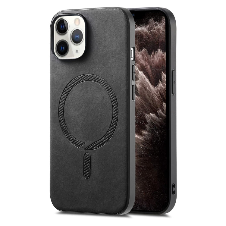 Solid Color Retro Magsafe PU Back Cover Phone Case, For iPhone 11 Pro Max, For iPhone 11, For iPhone 11 Pro
