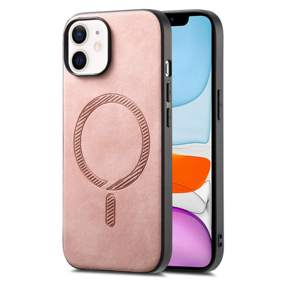 Solid Color Retro Magsafe PU Back Cover Phone Case, For iPhone 11 Pro Max, For iPhone 11, For iPhone 11 Pro